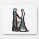 Getting Married, Abstract Wedding Couple mousepads