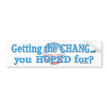 Getting the Change Bumper Sticker