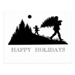 Getting the Tree Holiday Postcard