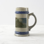 Gezicht op een dorp aan een rivier coffee mugs