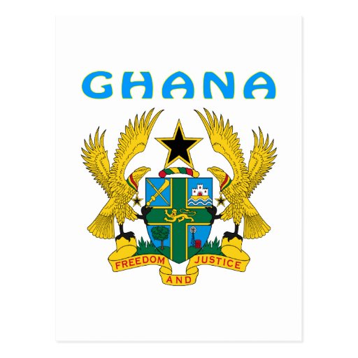 Ghana Coat Of Arms Postcard Zazzle