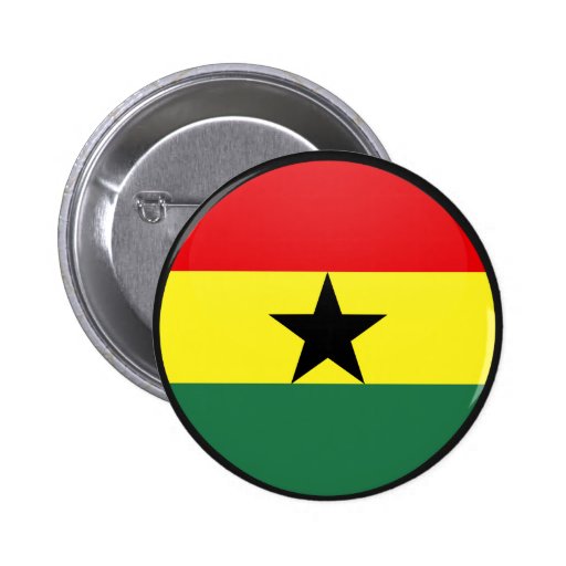 Ghana quality Flag Circle Pins