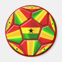 Ghana The Black Stars soccer ball Ghanaian flags Fridge Magnet