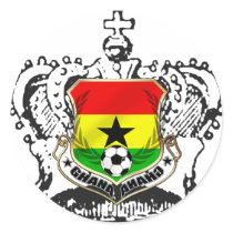 Ghana warrior kings cool Ghana emblem Round Sticker