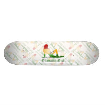 Ghanaian Girl Silhouette Flag Skate Board Decks