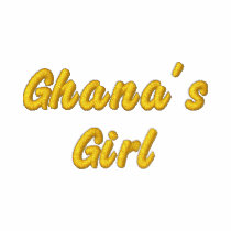 Ghana's Girl Embroidered Long Sleeve (Black/Gold)