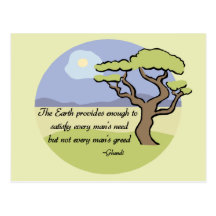 Ghandi Earth quote Post Card