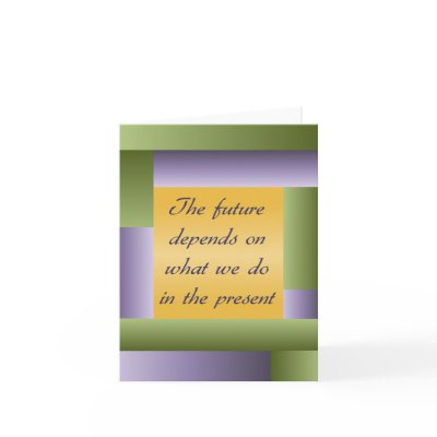 Ghandi inspirational quote Notecard - add your own by slamdunksapparel