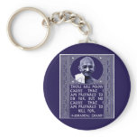 Ghandi on Causes keychains