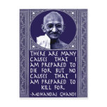 Ghandi on Causes Post Card