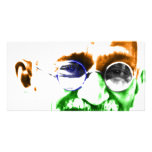 Ghandi on Subtle Indian Flag photo cards