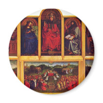 Ghent Altar Altar Of The Mystic Lamb Scene View Of Refrigerator Magnets