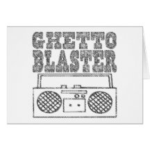 Ghetto Blaster-Greeting Card