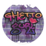 ghetto gurl (girl) graffiti  design  stickers