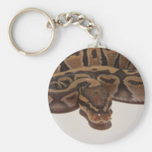 Ghost Ball Python Keychain