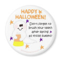 Ghost Eating Candy Corn magnets
