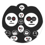 ghost face round sticker
