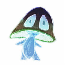 ghost mushroom magnet cutout photo cut out