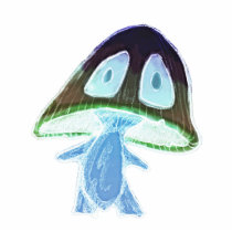 ghost mushroom magnet cutout