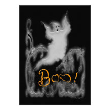 Ghost White Scrolls Personalised Invite