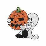 Ghost with pumpkin embroidered shirts