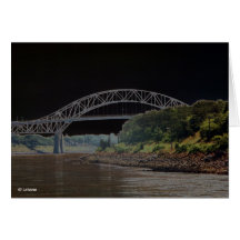 Ghostly Bridge--blank card