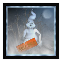 Ghostly Invite Halloween Party Invitation