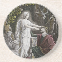 Ghostly Woman Drink Coaster