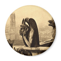 Ghoul Notre Dame, Paris France 1912 Vintage Magnet