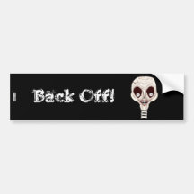 Ghoulish Skull Bumper Sticker