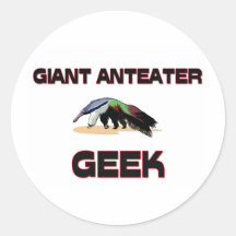 Giant Anteater Geek Round Sticker