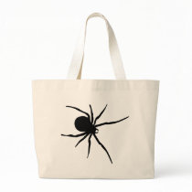 Giant Black Spider Canvas Bag