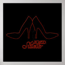 Giant Black Stilettos