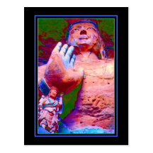 Giant Buddha in the Yungang Caves China Postcard