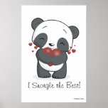 Giant 'I Snorgle the Best!' Panda Poster posters