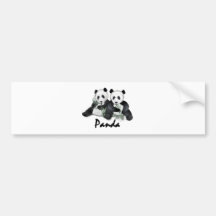 Giant Panda Bears Bumper Sticker