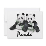 Giant Panda Bears invitations