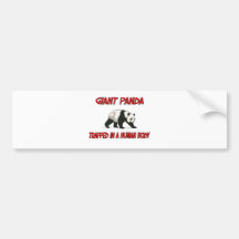 Giant Panda trapped in a human body Bumper Stickers