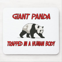 Giant Panda trapped in a human body Mouse Mats