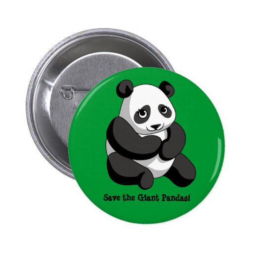Giant Pandas Pinback Buttons