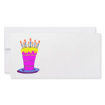 Giant Pink Birthday Cake Customised Photo Card
