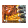 Giant reclining Buddha inside temple, Wat Pho, Postcard