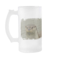 Giant River Otter  Frosted Beer Mug