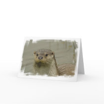 Giant River Otter Greeting Card