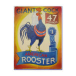 Giant Rooster postcard