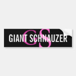 Giant Schnauzer Breed Monogram Bumper Stickers