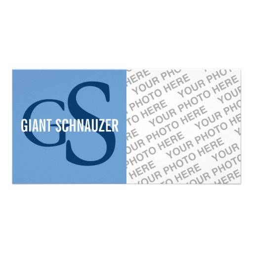 Giant Schnauzer Breed Monogram Picture Card