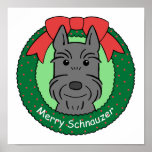 Giant Schnauzer Christmas posters