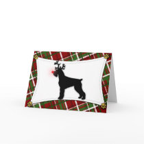 Giant Schnauzer Reindeer Christmas Card