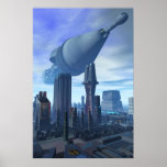 Giant Spacecraft Arrival Poster posters